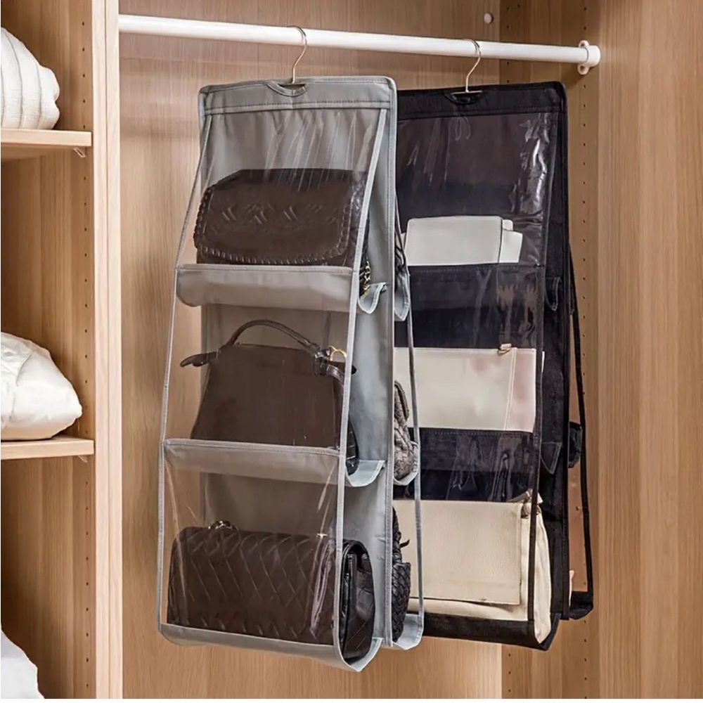 Hanging Closet Organizer - Gray and Black